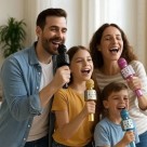 Microfone Karaokê Bluetooth Efeito Voz Modo Gravação