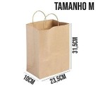 Sacola Papel Kraft M 23x30x10cm