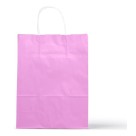 Sacola Papel Kraft Colorido M 23x30x10cm Rosa Bebê