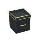Caixa Cubo P Preto Estampado 