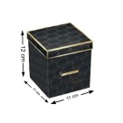 Caixa Cubo P Preto Estampado 