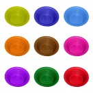 Prato Descartável Fundo 15cm Sobremesa Laranja Neon