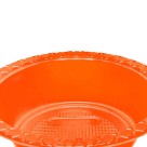Prato Descartável Fundo 15cm Sobremesa Laranja Neon