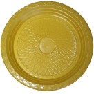 Prato Descartável Raso 15cm Sobremesa Dourado