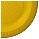 Prato Descartável Raso 15cm Sobremesa Amarelo