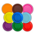 Prato Descartável Raso 15cm Sobremesa Laranja Neon