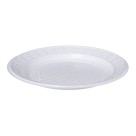 Prato Descartável Raso 15cm Sobremesa Branco Tradicional