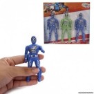 Boneco Hero Squad Boneco, Plastico Colorido Kit com 3 Bonecos Articulados