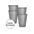 Copo Descartavel 200ml Com 50 unidades Prata