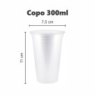 Copo Plastico Descartavel Translucido com 300ml 50 unidades