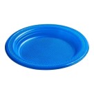 Prato Descartável Raso 15cm Sobremesa Azul Neon
