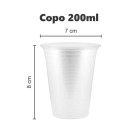 Copo Descartavel 200ml Branco Com 50 unidades 
