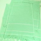 Toalhas De Lavabo Social Com Franja Escolar Boca Felpa Verde Agua
