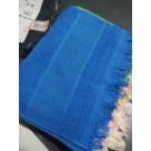 Toalhas De Lavabo Social Com Franja Escolar Boca Felpa Azul