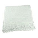 Toalha De Lavabo Social Com Franja Escolar Boca Felpa Branco