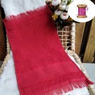 Toalha De Lavabo Social Com Franja Escolar Boca Felpa Branco