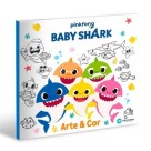 Livro De Colorir Arte E Cor - Baby Shark com 36 Paginas