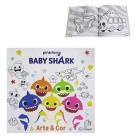 Livro De Colorir Arte E Cor - Baby Shark com 36 Paginas