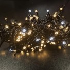 Pisca Arroz Branco Quente com Controle 8 Funções para Decoração e Enfeite de Arvore de Natal