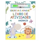 Livro Infantil Colorir Escreve E Apaga Animais Atividades