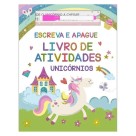 Livro Escreva e Apague Unicórnios 28x22cm em Papel 