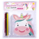 Livro Pop Cores Divertidas com Lapis de Cor Unicornios