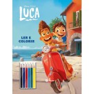 Livro Pop Gigante Ler E Colorir Com Lápis de Cor Luca Disney Pixar