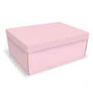 Caixa Cartonada Retangulares 33 x 24 x 14 cm Rosa Bebe Papelão Rígido