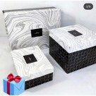 Caixa de Presnete Noir Pequena com Tampa Estampada Dizer Com Carinho