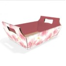 Cesta Bandeja Floral Com Alça 23X16X7CM
