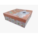 Caixa De Presente Infantil Ursinho Com Amor 23x16x9cm