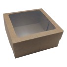 Caixa Multiuso com Visor Papel Kraft 33x24x14cm Visor de Acetato