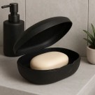 Porta Sabonete De Barra Saboneteira Plástica Atoxica Soft Preto