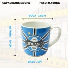 Caneca de Porcelana Urban 300ml Bandeira do Grêmio | Brasfoot Presentes