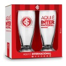 Kit 2 Copo Cerveja Chopp Munich Presente Futebol Times 200ml Internacional