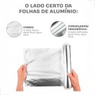 Papel Aluminio 45 Cm 4 Metros Cozinhar Forno Congelar