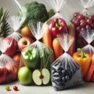 Bobina Plastica Multiuso Picotada Embalagem Frutas, Carnes, Verduras Uso Geral
