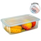 Pote De Plastico Retangular Com Tampa Hermética Flex 4l