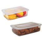 Pote De Plastico Retangular Com Tampa Hermética Flex 4l