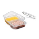 Porta Frios Plástico Duplo Retangular Com Tampa 1250ml