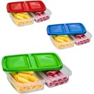 Porta Frios Plástico Duplo Retangular Com Tampa 1250ml