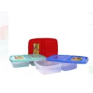 Porta Frios Plástico Duplo Retangular Com Tampa 1250ml