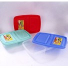 Porta Frios Plástico Duplo Retangular Com Tampa 1250ml