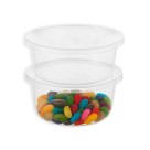 Kit 2 Potes Redondo 1300ml Plástico Médio Organizador de Alimentos Cozinha