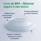 Tampa Para Microondas Protetora de Alimentos 25,7 cm Pode Ser Usado Com Prato de Comida Incolor 