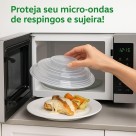 Tampa Para Microondas Protetora de Alimentos 25,7 cm Pode Ser Usado Com Prato de Comida Incolor 