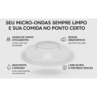 Tampa Para Microondas Protetora de Alimentos 25,7 cm Pode Ser Usado Com Prato de Comida Incolor 