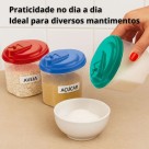 Pote Farinheiro Açucareiro 700ml Tampa C/ Dosador Mantimento