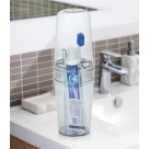 Porta Escova e Creme Dental com Tampa Premium Cristal