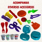 Minha Maletinha De Brinquedo Lanchonete Diversas Massas e Moldes